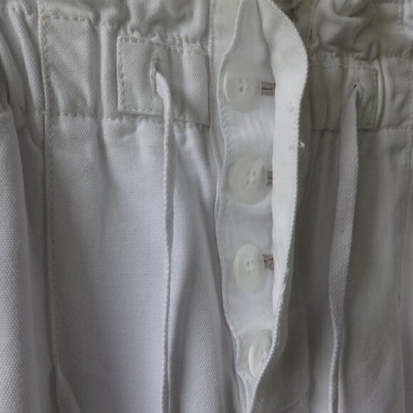 Free People size XS white paper bag waist jeans chino style, side & back pockets - Picture 6 of 12